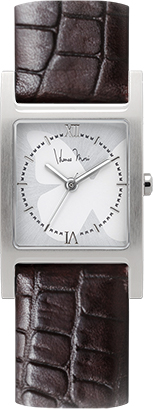 Three Hands Square Brown Croco Hanae Mori manuscrit Edition
